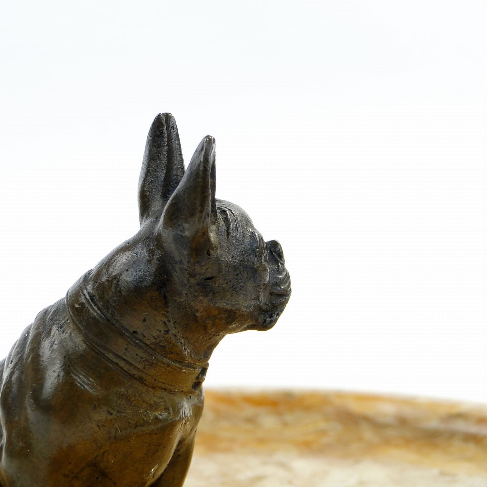 Wizytownik Art Nouveau, onyks pomarańczowy, brąz, Austria, początek XX w. - 176527