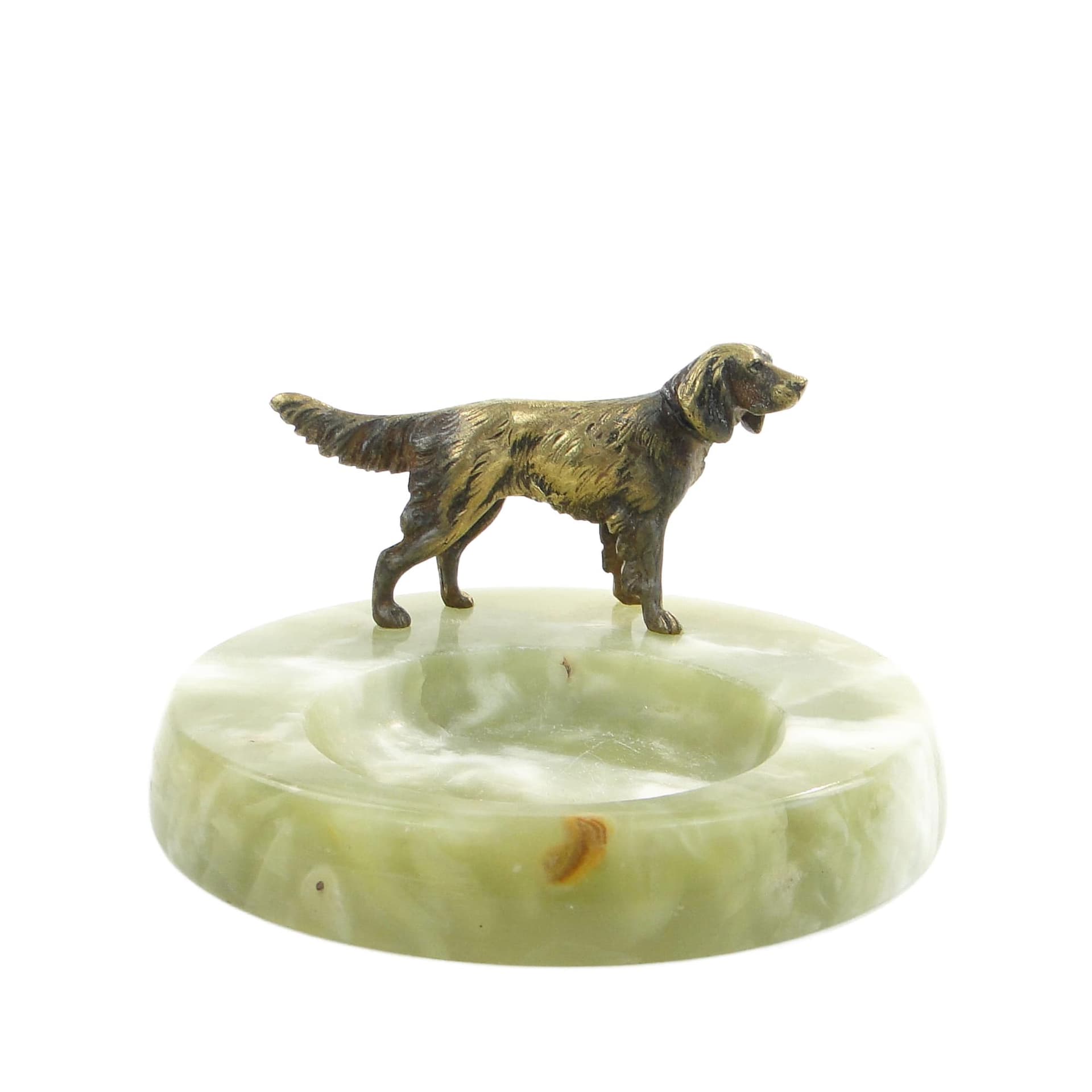 Wizytownik, Art Nouveau, onyks turkusowy, brąz, Austria, początek XX w.