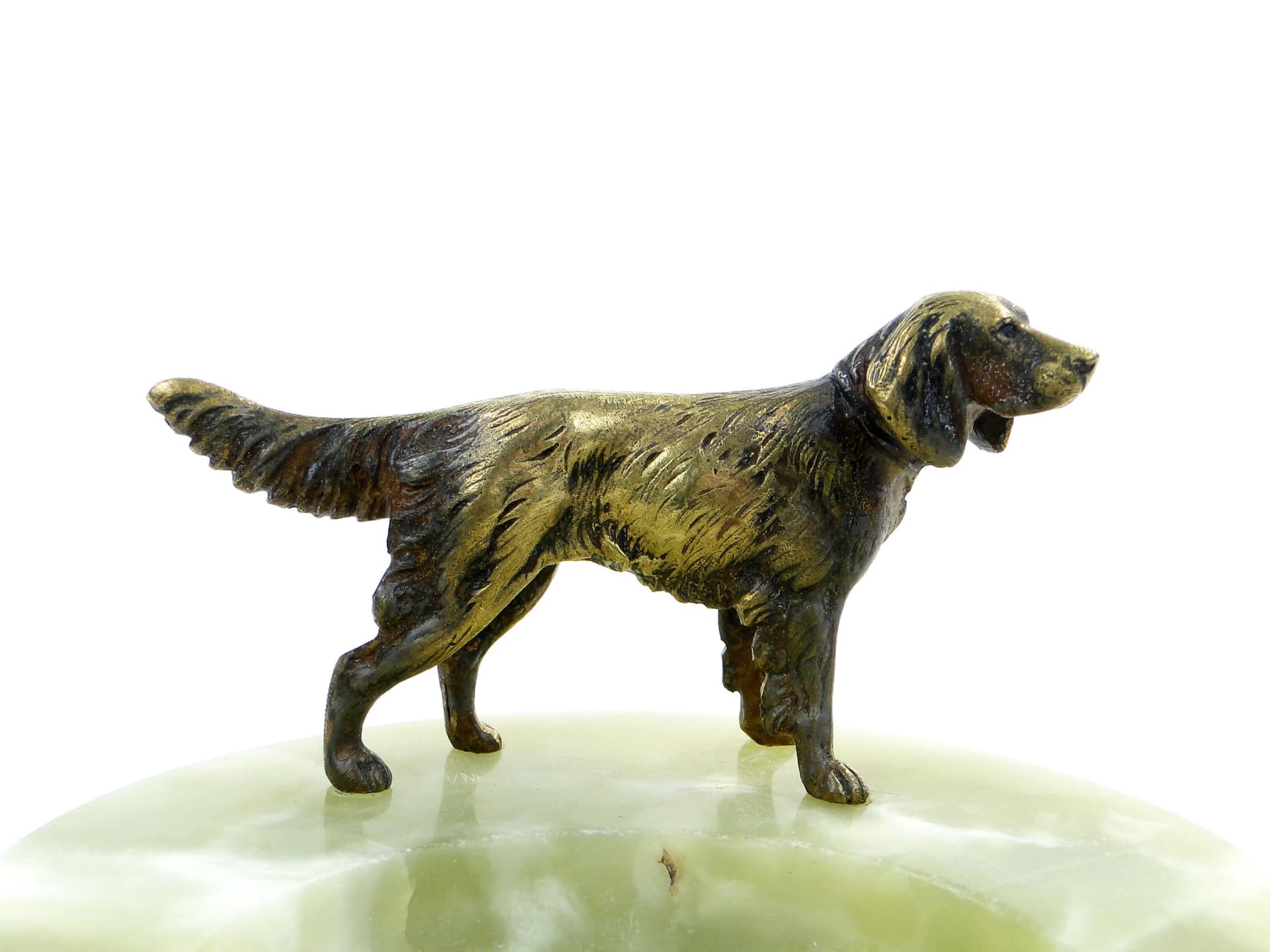 Wizytownik, Art Nouveau, onyks turkusowy, brąz, Austria, początek XX w. - 176534