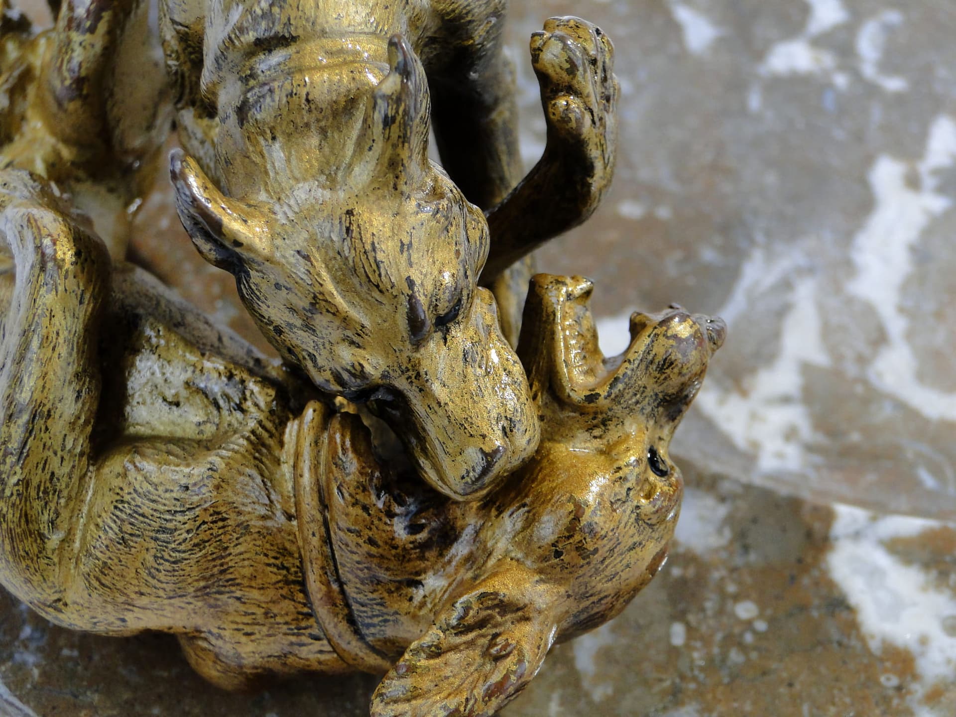 Wizytownik secesyjny, marmur brązowy, Austria, początek XX w. - 176558