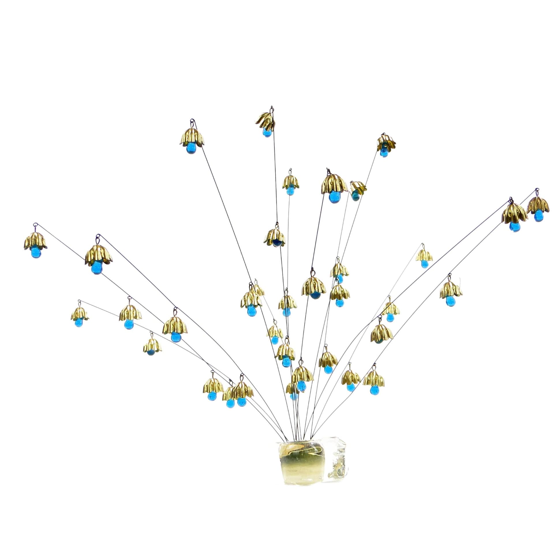 Kinetic sculpture, Multicolor, steel brass glass, Czech Republic, 1960s.