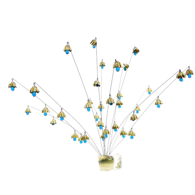 Kinetic sculpture, Multicolor, steel brass glass, Czech Republic, 1960s. - DIMENSION