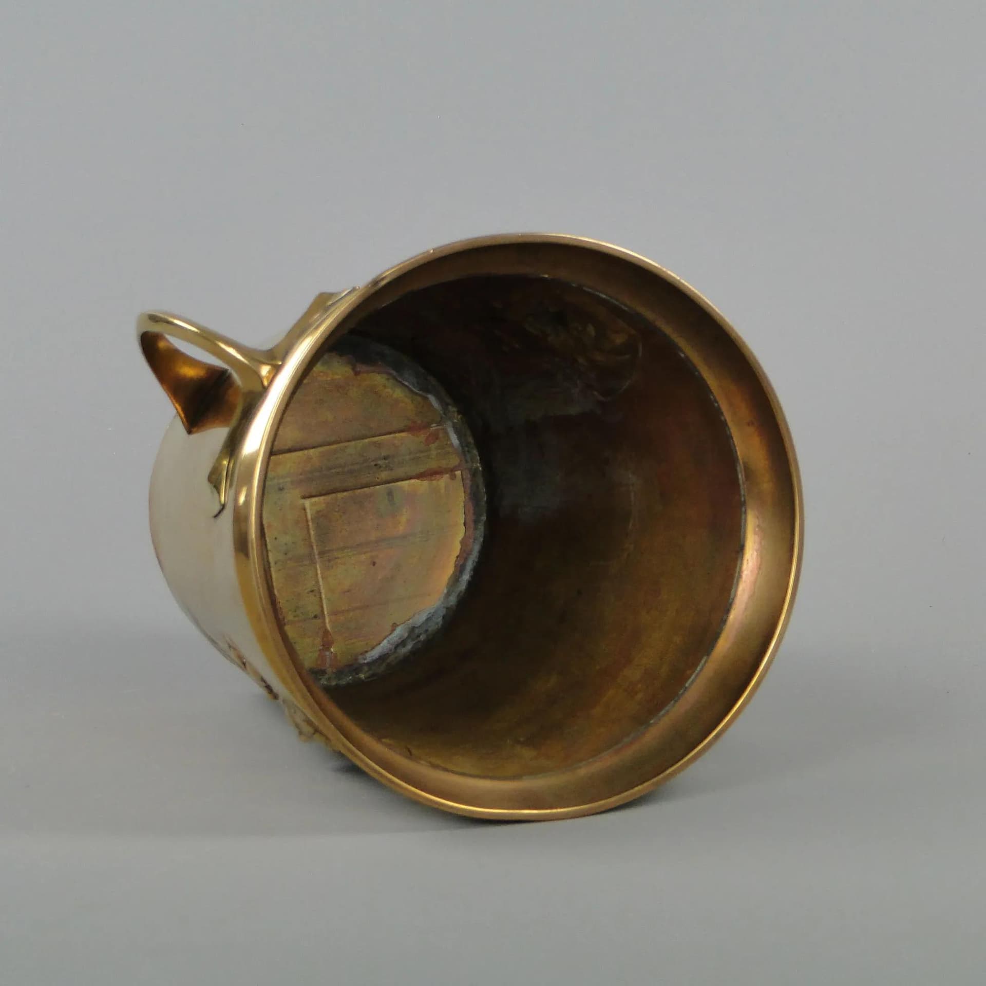 Champagne Cooler Art Nouveau, golden brass, Germany, early 20th c. - 12050