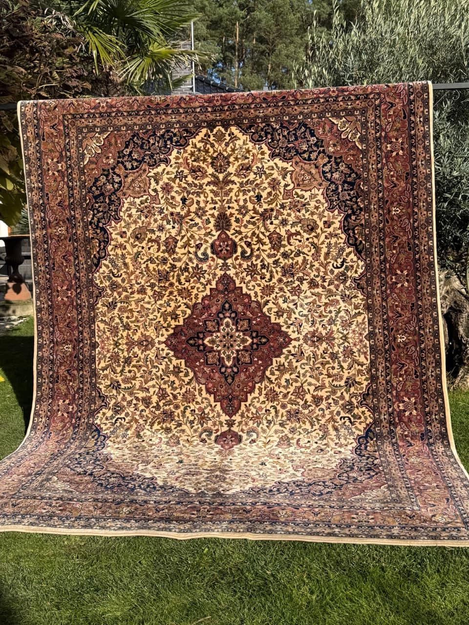 Dywan Indo Keshan, multikolor, wełna, Indie, lata 90. - 176715