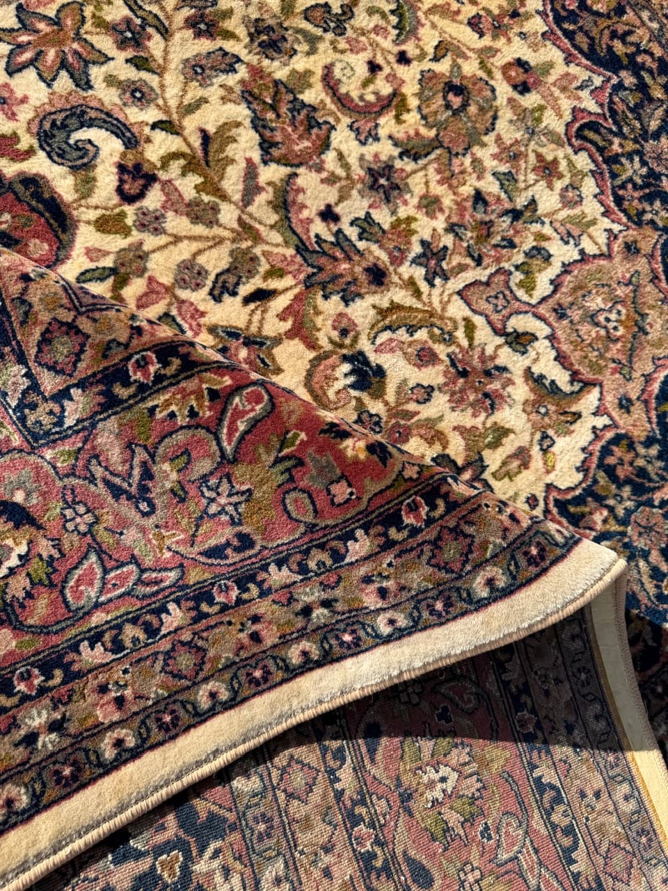 Dywan Indo Keshan, multikolor, wełna, Indie, lata 90. - 176716