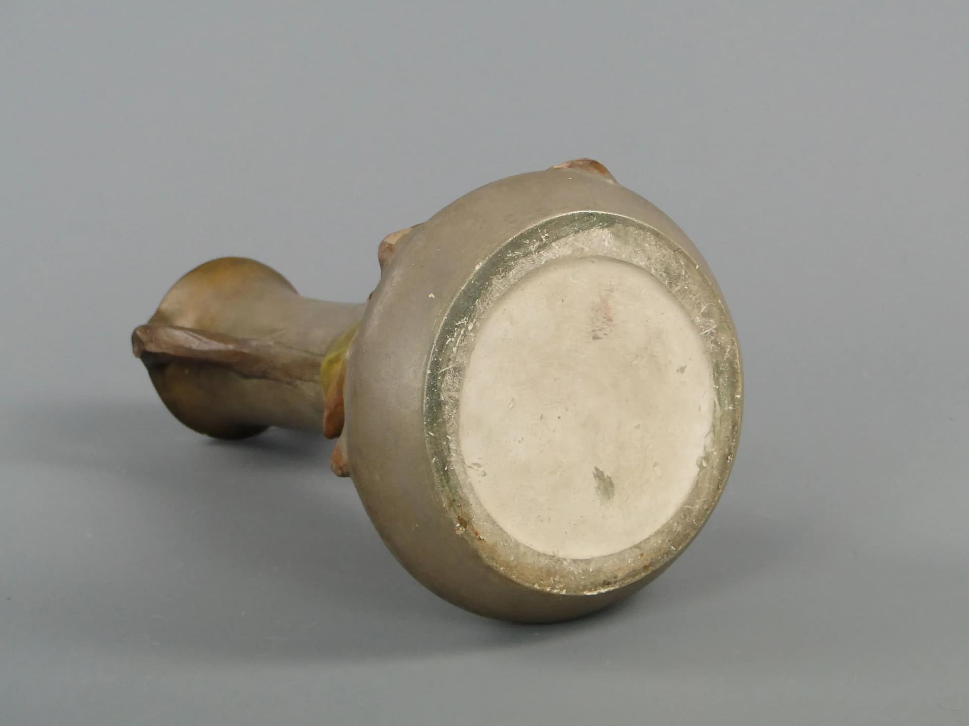 Art Nouveau vase, chestnut motif, multicolor, ceramics, Poland, early 20th c. - 12142