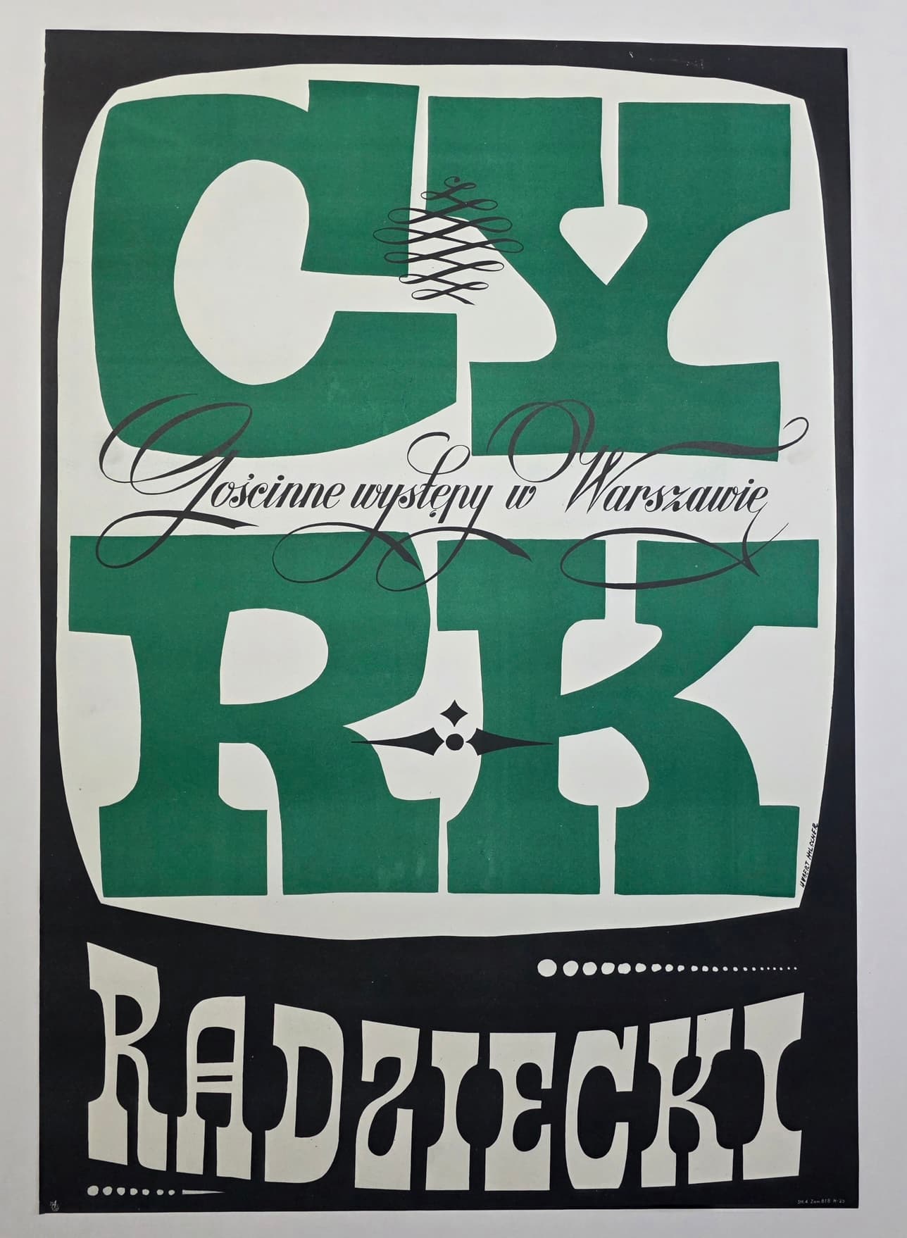 Cyrk radziecki (Oryginalny plakat cyrkowy), aut. H. Hilscher, 1962