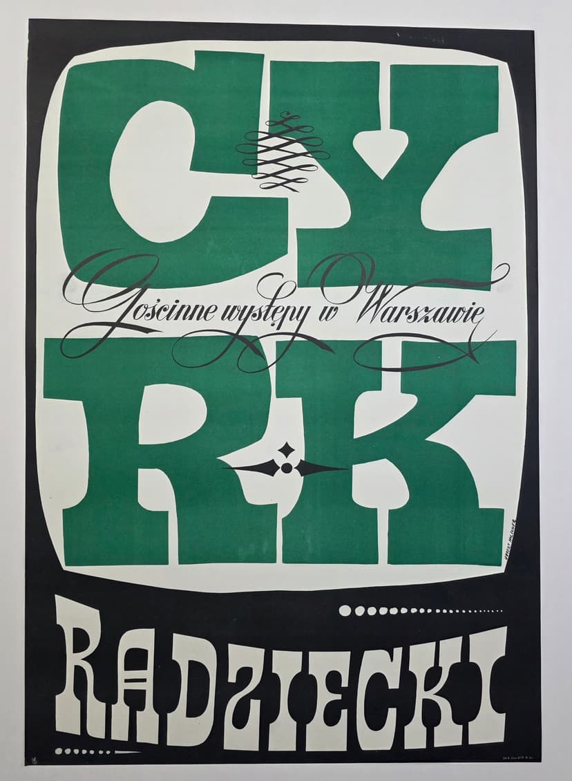 Cyrk radziecki (Oryginalny plakat cyrkowy), aut. H. Hilscher, 1962