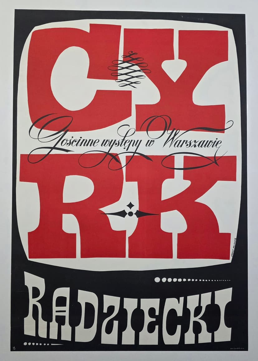 Cyrk radziecki (Oryginalny plakat cyrkowy), aut. H. Hilscher, 1962
