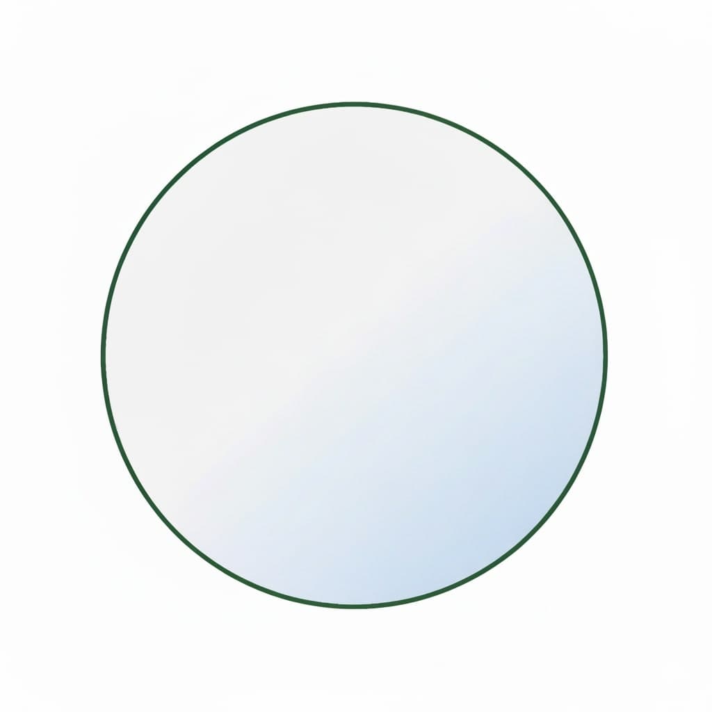 Lustro okrągłe Colors Round fi 50 cm, zielone, Baltica - 176873