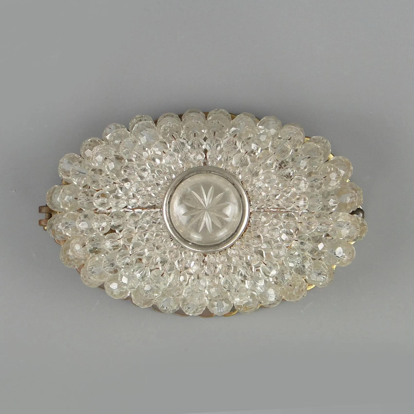 Palace wall sconce, golden, gilded bronze, crystal glass, Italy, early 20th c. - 12112