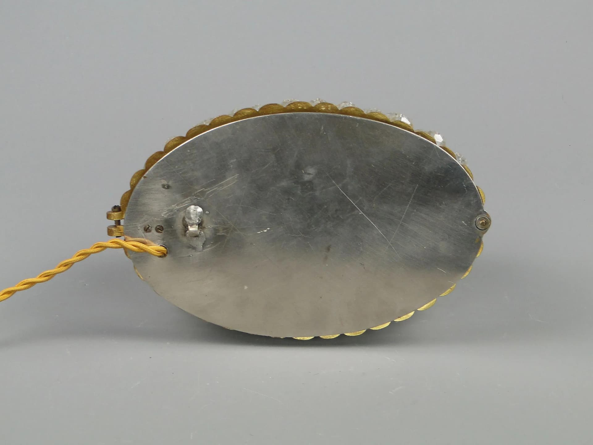 Palace wall sconce, golden, gilded bronze, crystal glass, Italy, early 20th c. - 12117