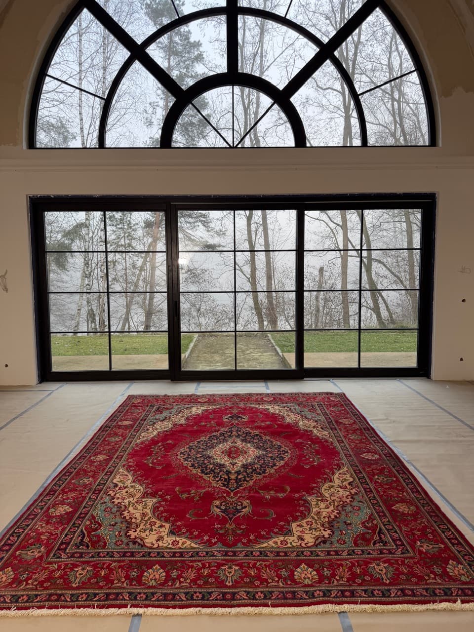 Dywan Keshan 390x290 cm, czerwony, wełna, Iran - 176774