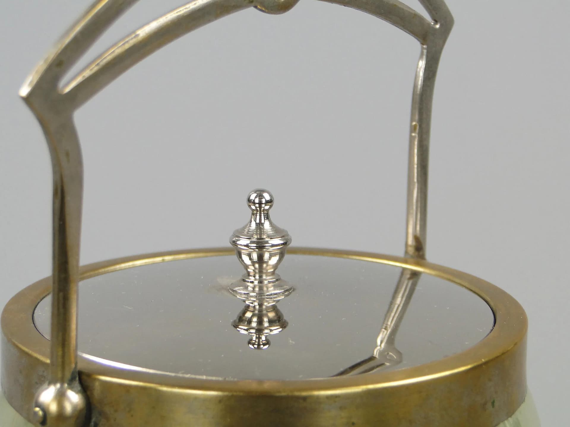 Herbatnica secesyjna, szkło transparentne, Theresienthal Glaswerke, Niemcy, początek XX w. - 12096