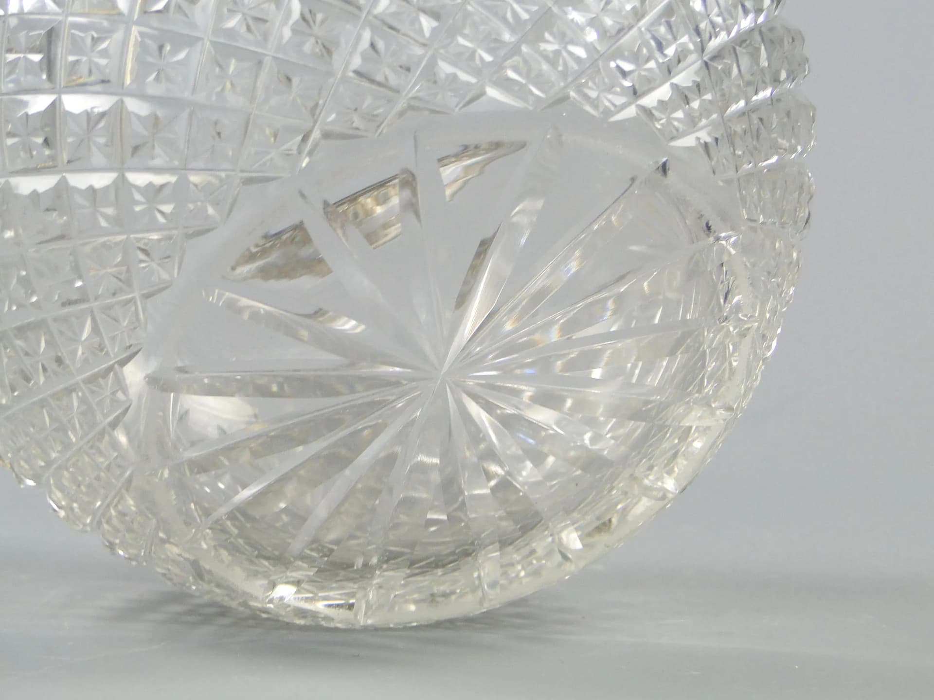 Vase Art Nouveau, transparent crystal, brass, Austria, early 20th c. - 12252