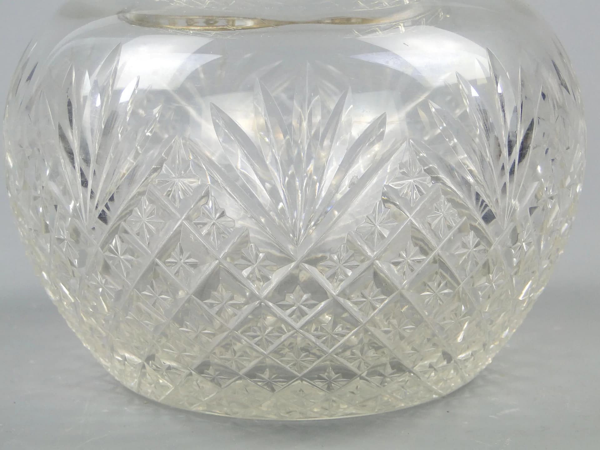 Vase Art Nouveau, transparent crystal, brass, Austria, early 20th c. - 12247