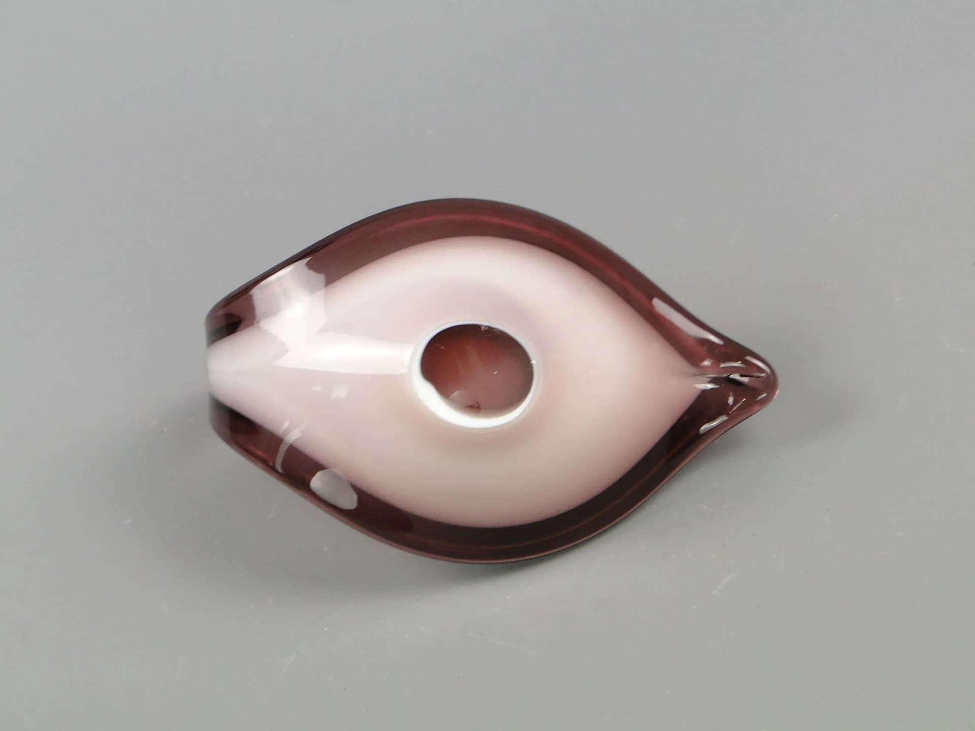 Patera, violet, kryształ, proj. F. Poli, Murano, Włochy, lata 50. - 12184