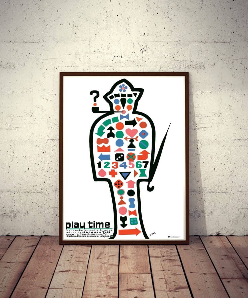 Plakat filmowy Playtime 83,5x57,5 cm, aut. J. Flisak, Polska Szkoła Plakatu - 177527