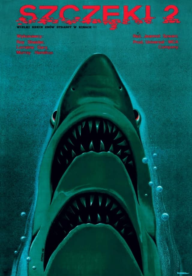 Film poster Jaws 2 97x67.4 cm, by E. Lutczyn, Polska Szkoła Plakatu - DIMENSION