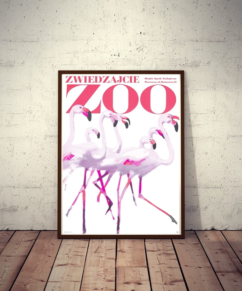 Advertising poster ZWIEDZAJCIE ZOO 98x67 cm, by W. Świerzy, Polska Szkoła Plakatu - 177487