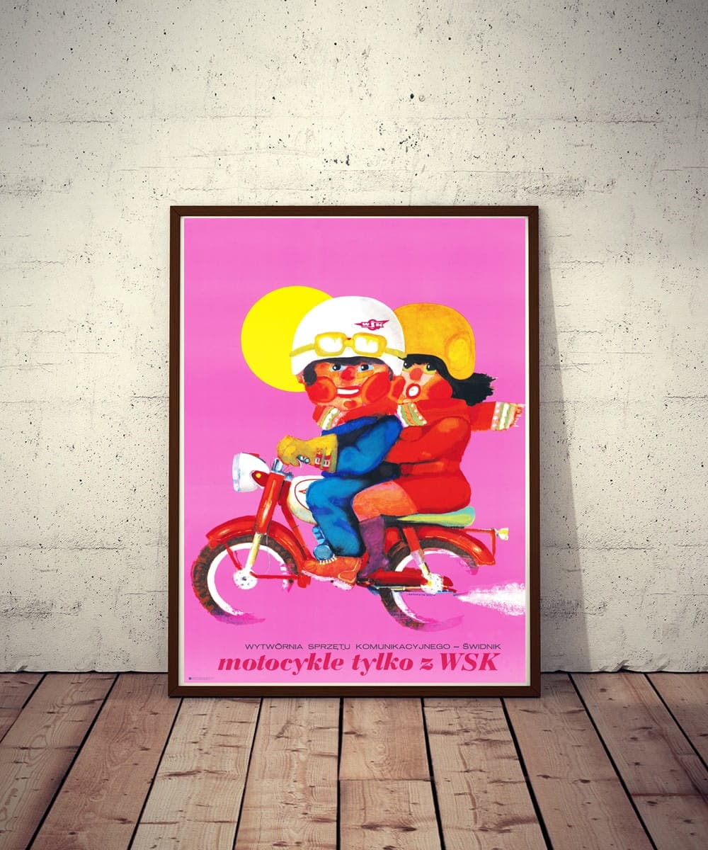 Advertising poster Motocykle tylko z WSK 96.5x66.5 cm, by M. Mosiński, Polska Szkoła Plakatu - 177473