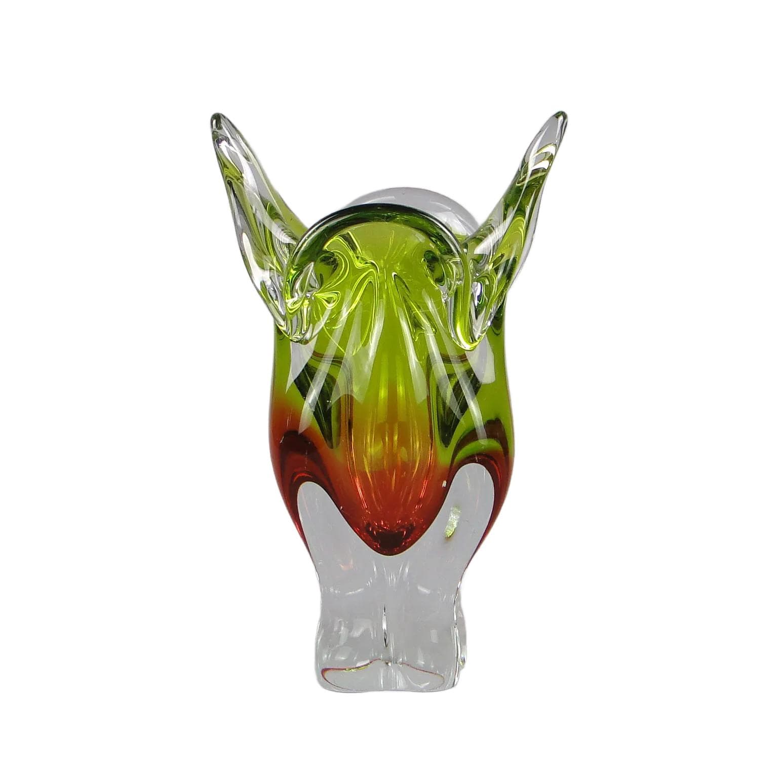 Vase, multicolor glass, by J. Hospodka, Czech Republic, 1960s.