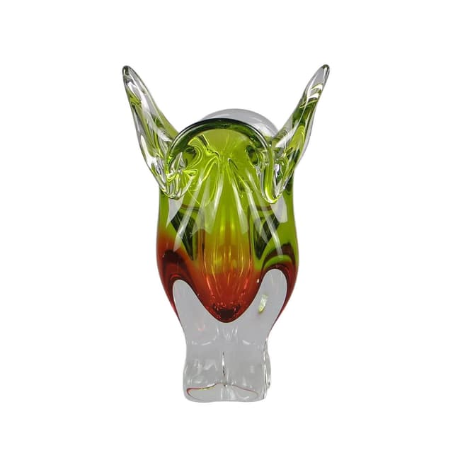 Vase, multicolor glass, by J. Hospodka, Czech Republic, 1960s. - DIMENSION