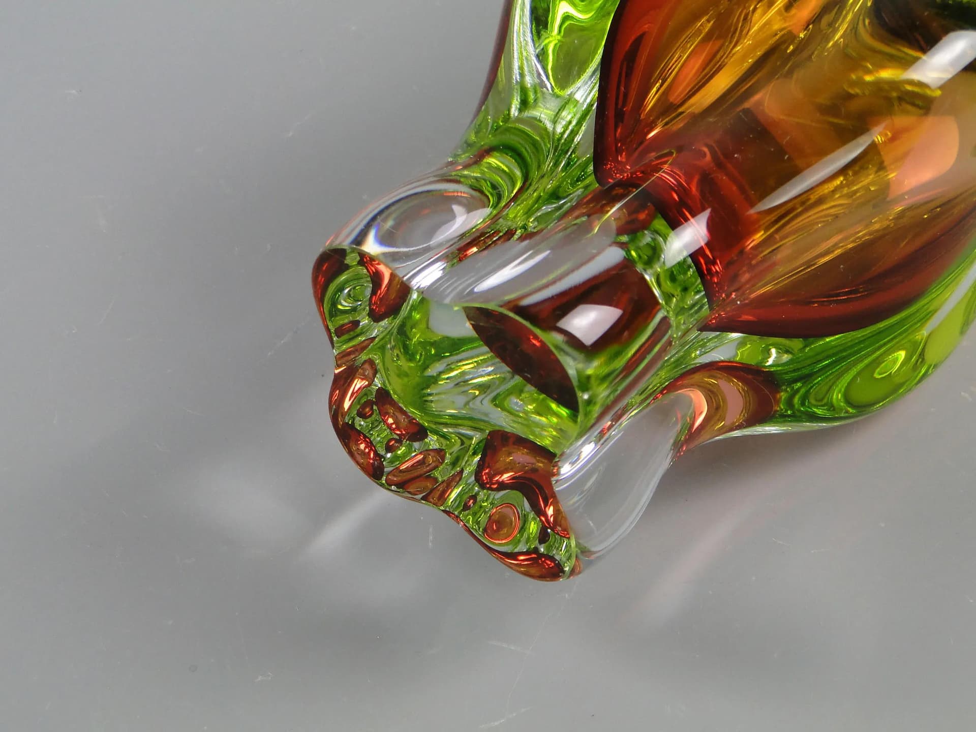 Vase, multicolor glass, by J. Hospodka, Czech Republic, 1960s. - 12270