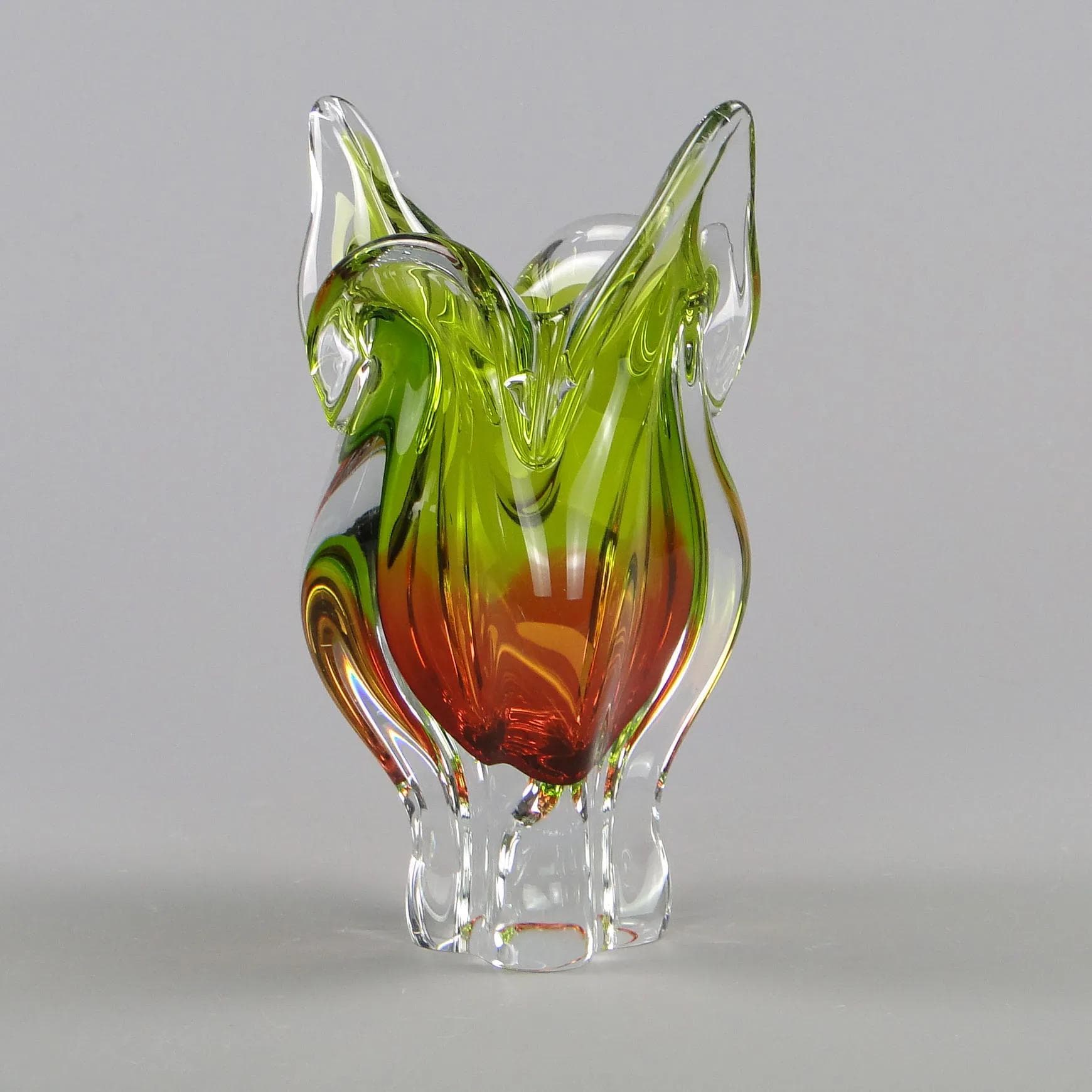 Vase, multicolor glass, by J. Hospodka, Czech Republic, 1960s. - 12268