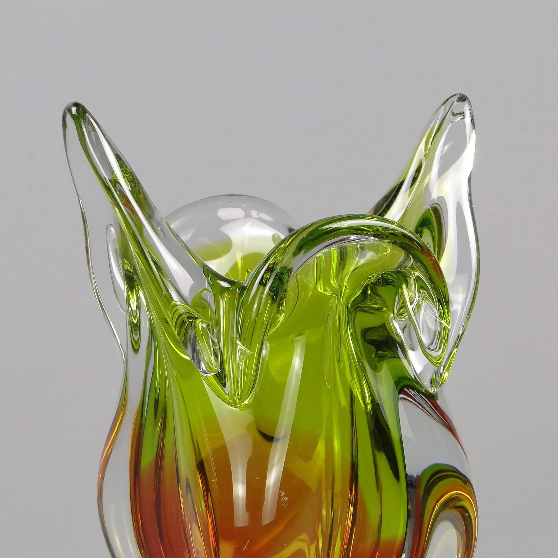 Vase, multicolor glass, by J. Hospodka, Czech Republic, 1960s. - 12266