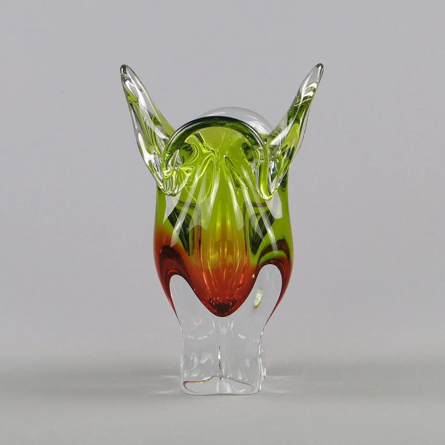 Vase, multicolor glass, by J. Hospodka, Czech Republic, 1960s. - 12264