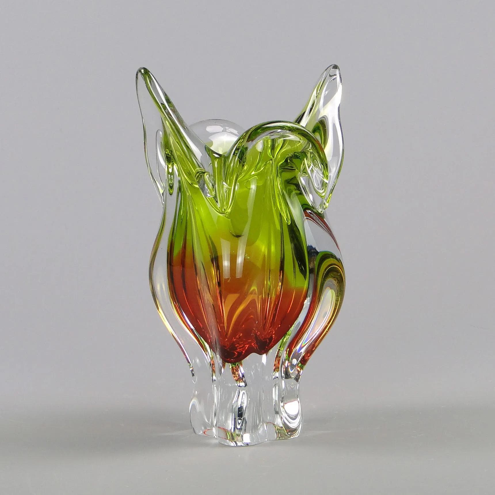Vase, multicolor glass, by J. Hospodka, Czech Republic, 1960s. - 12265