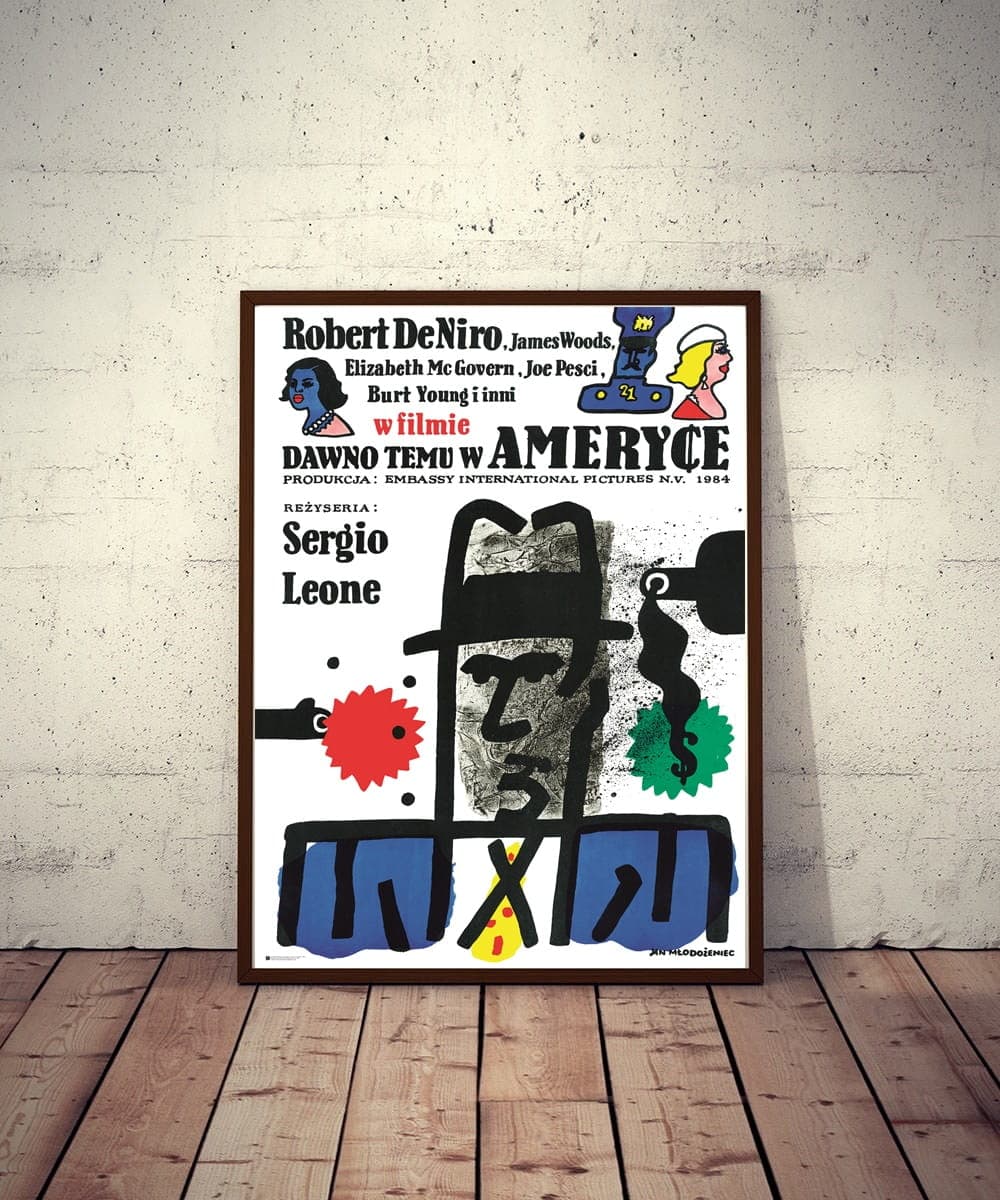 Plakat filmowy Dawno temu w Ameryce 97,7x67,7 cm, aut. J. Młodożeniec, Polska Szkoła Plakatu - 177449