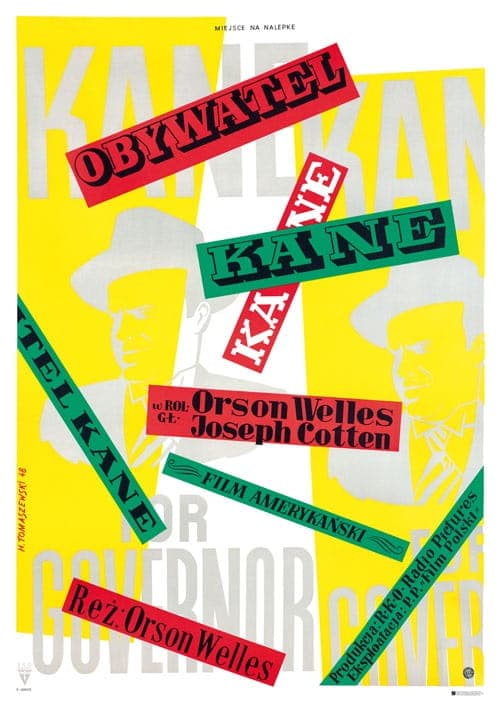 Movie poster Citizen Kane 99x69 cm, by H. Tomaszewski, Polska Szkoła Plakatu