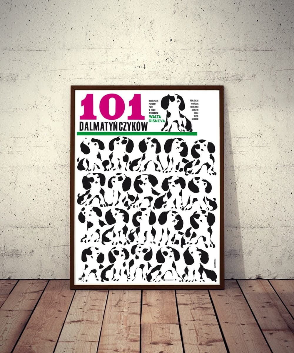 Film poster 101 Dalmatians 82.4x57.6 cm, by L. Baczewska, Polska Szkoła Plakatu - 177435