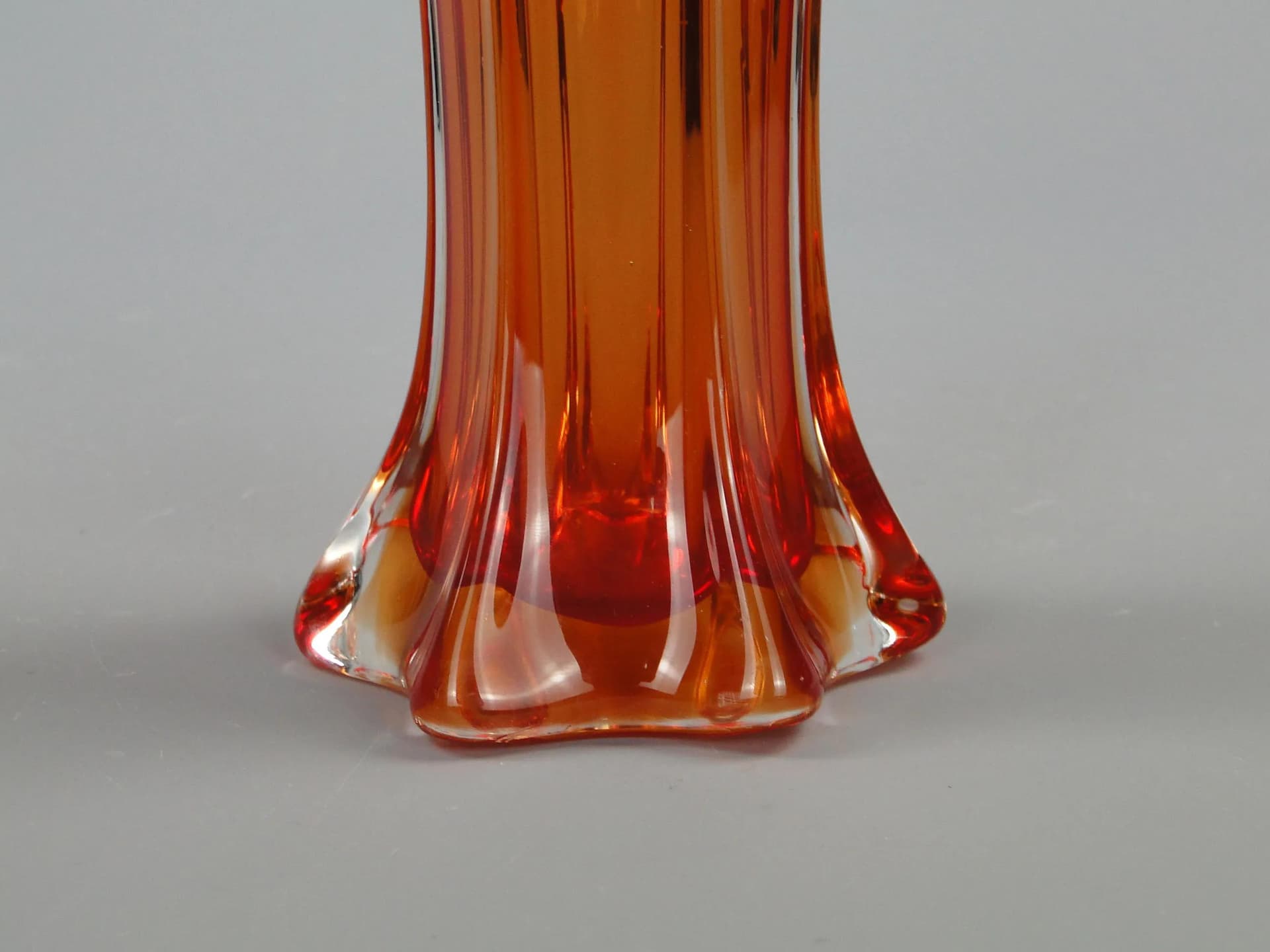 Vase Mandruzatto, multicolor, crystal, by F. Poli, Italy, 1950s. - 12446