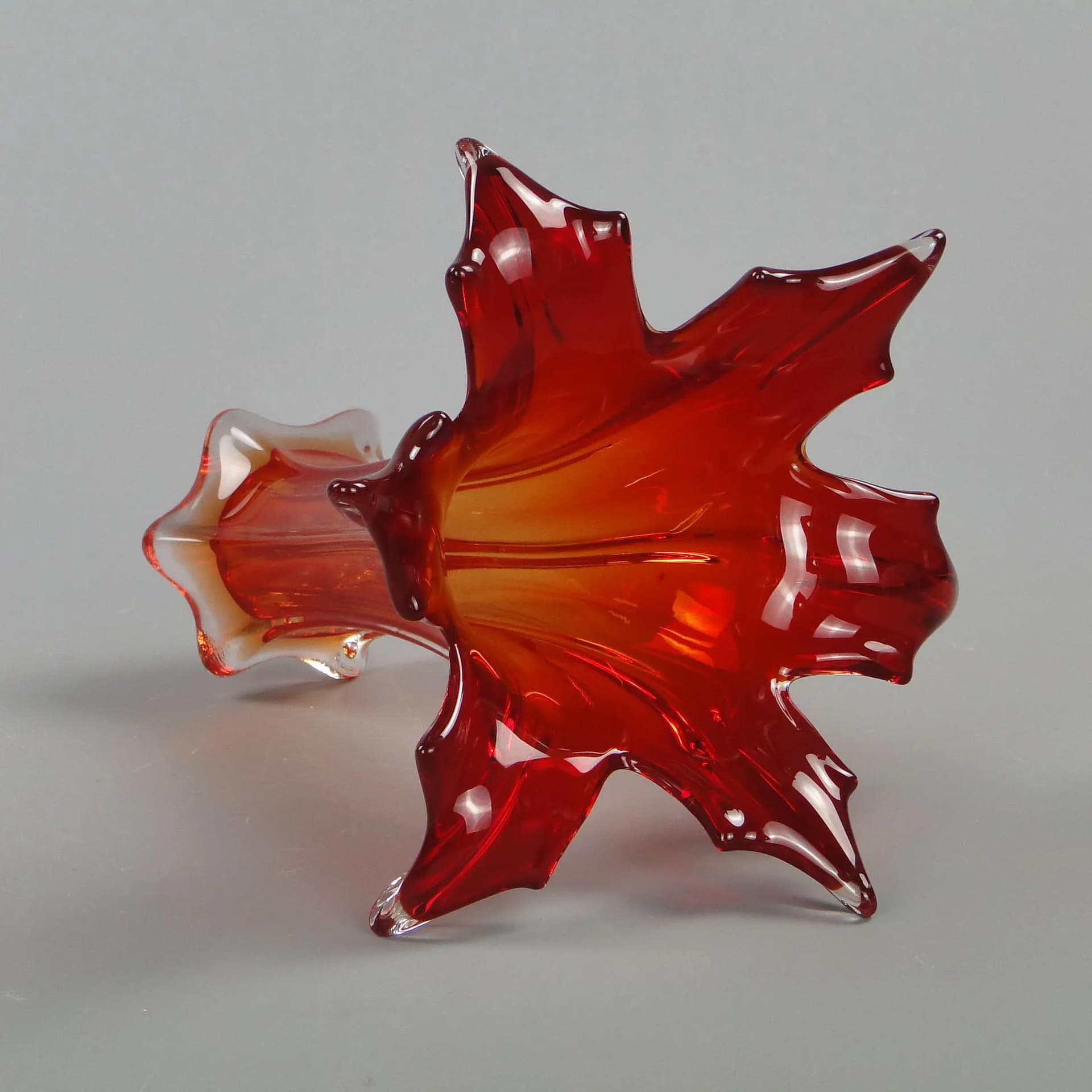 Vase Mandruzatto, multicolor, crystal, by F. Poli, Italy, 1950s. - 12448