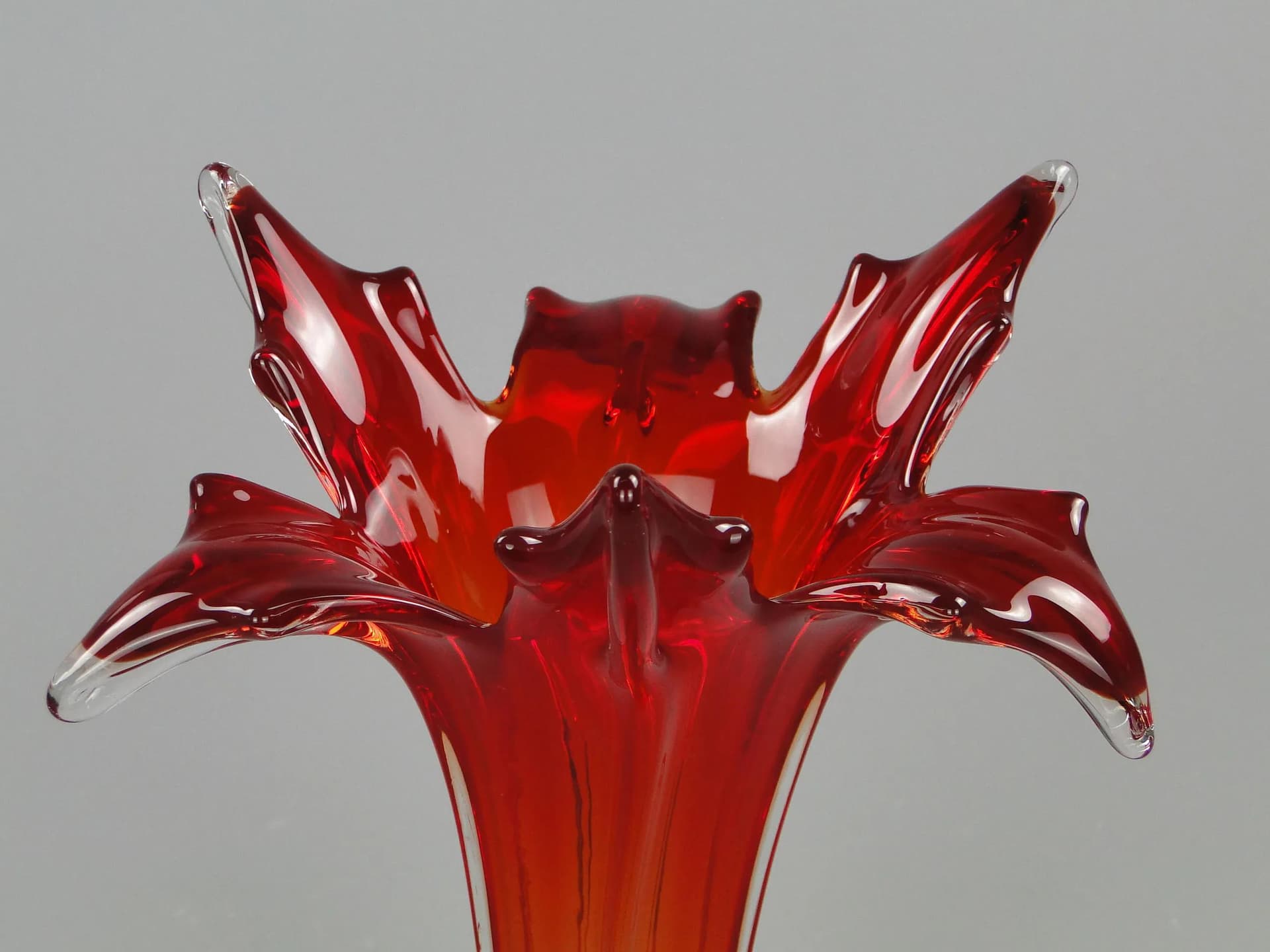 Vase Mandruzatto, multicolor, crystal, by F. Poli, Italy, 1950s. - 12444