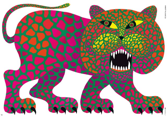 Poster Lampart 98.7x69.1 cm, by H. Hilscher, Polska Szkoła Plakatu - DIMENSION