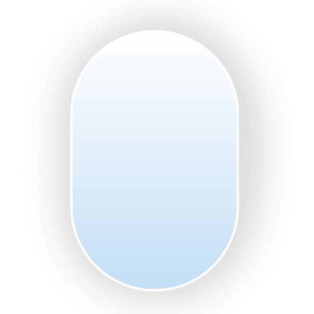 Oval mirror Tiny Border Pastille 80x40 cm, white, Baltica - DIMENSION