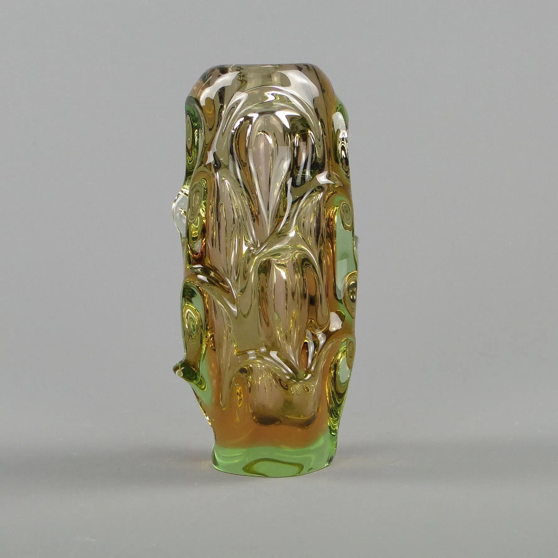 Wazon, szkło wielobarwne, proj. J. Beranek, Skrdlovice, Czechosłowacja, lata 60. - 12424