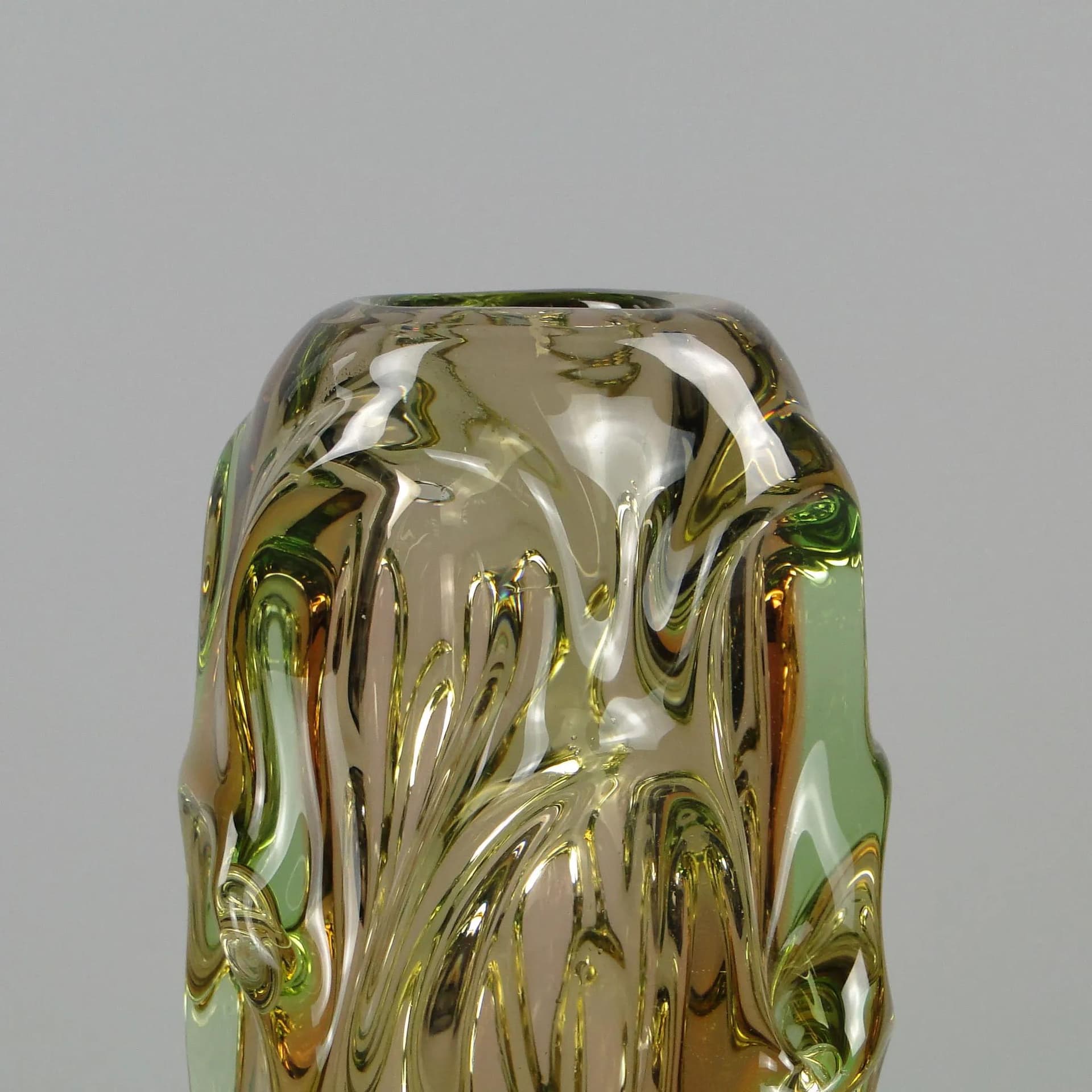 Wazon, szkło wielobarwne, proj. J. Beranek, Skrdlovice, Czechosłowacja, lata 60. - 12426