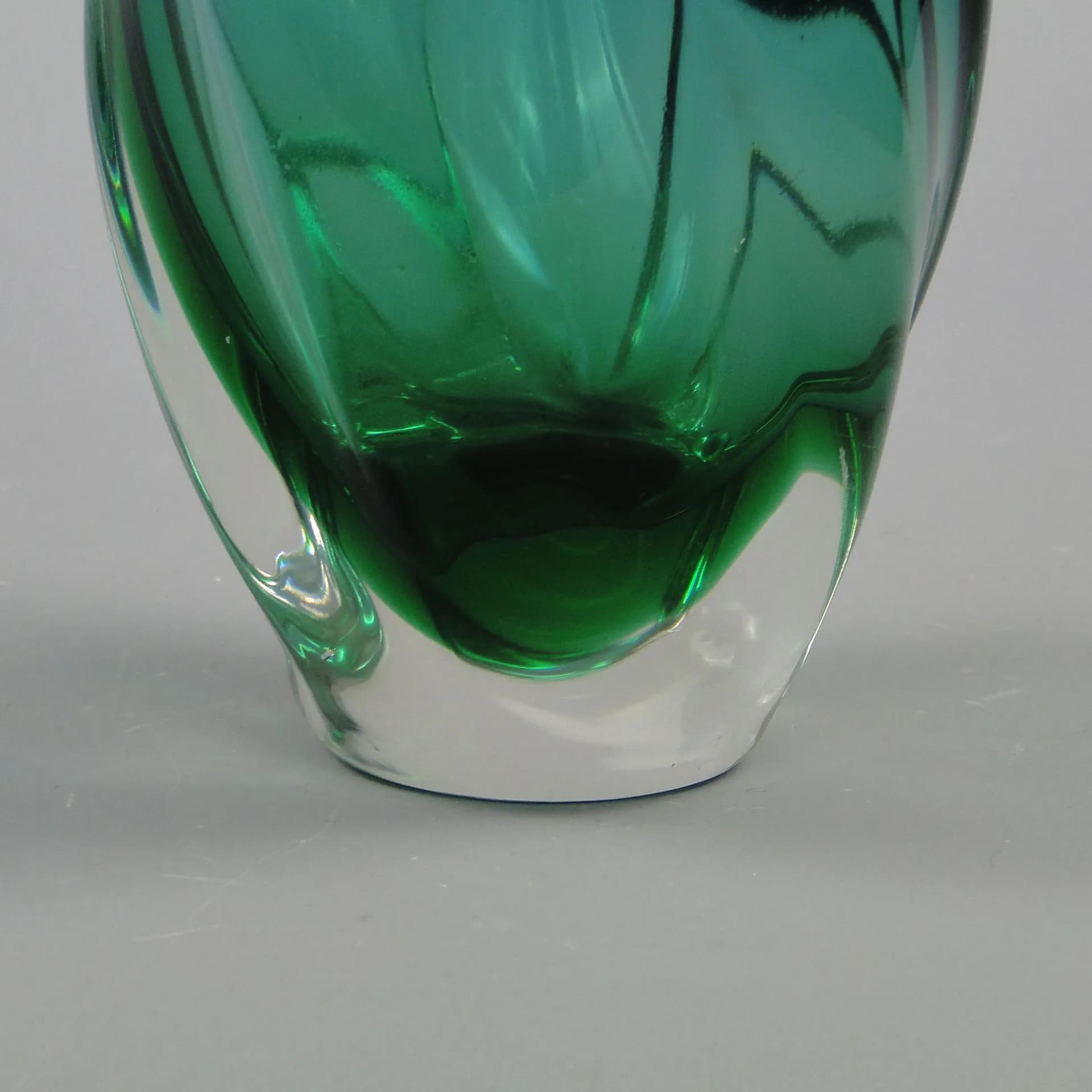 Art glass vase, multicolor glass, by J. Beranek, Czechoslovakia, 1960s - 12419