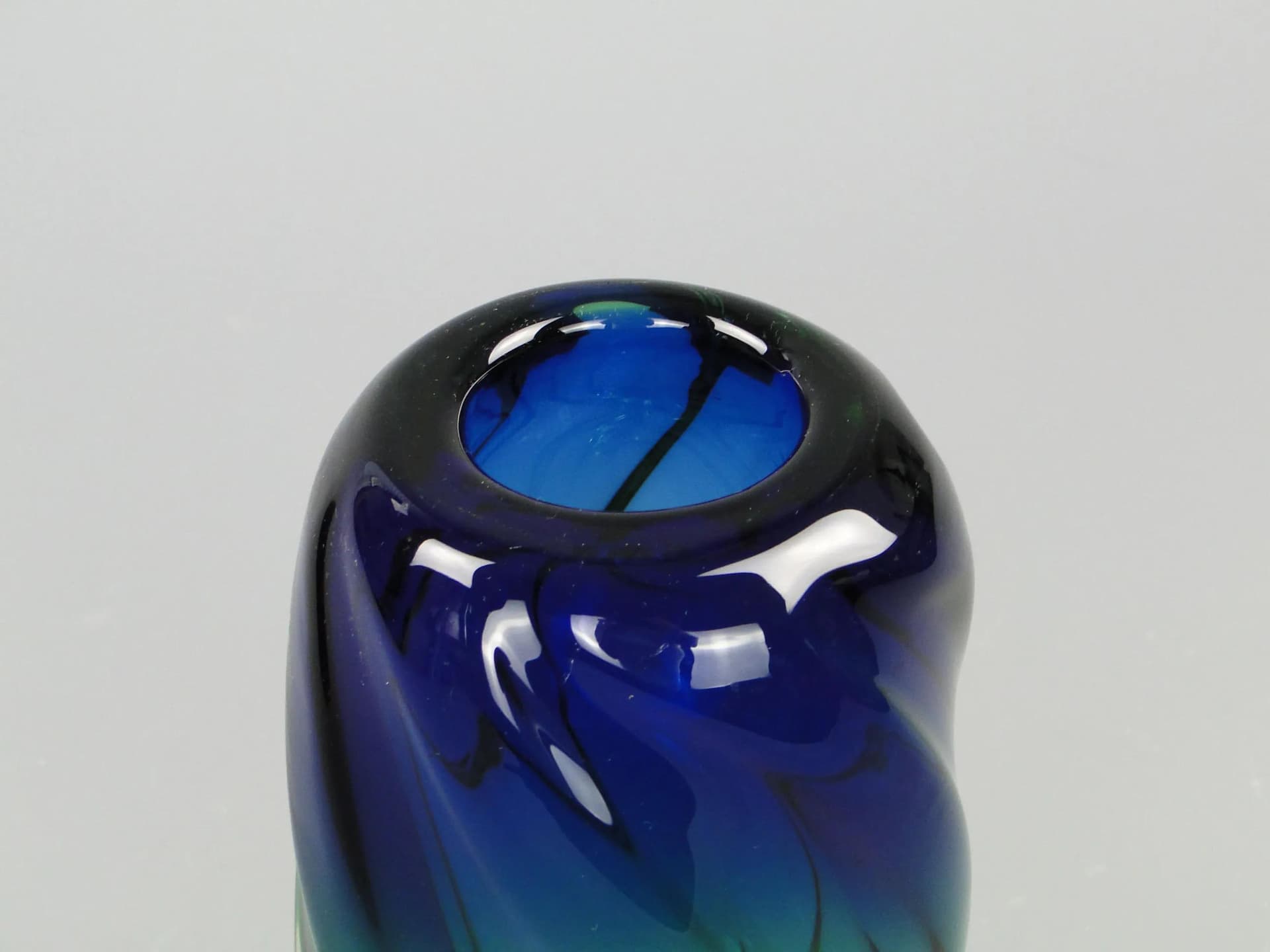 Art glass vase, multicolor glass, by J. Beranek, Czechoslovakia, 1960s - 12418