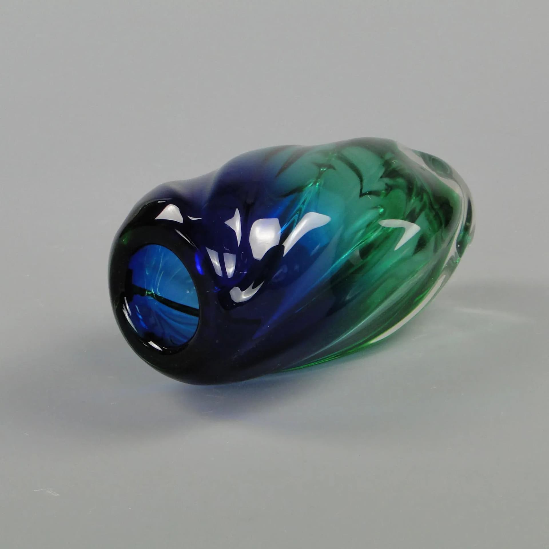 Art glass vase, multicolor glass, by J. Beranek, Czechoslovakia, 1960s - 12420