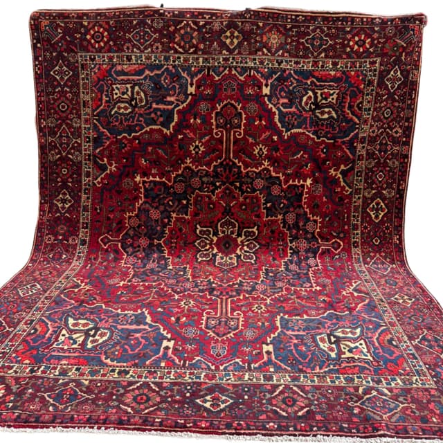 Rug Heriz 390x310 cm, dark brown wool, Iran - DIMENSION