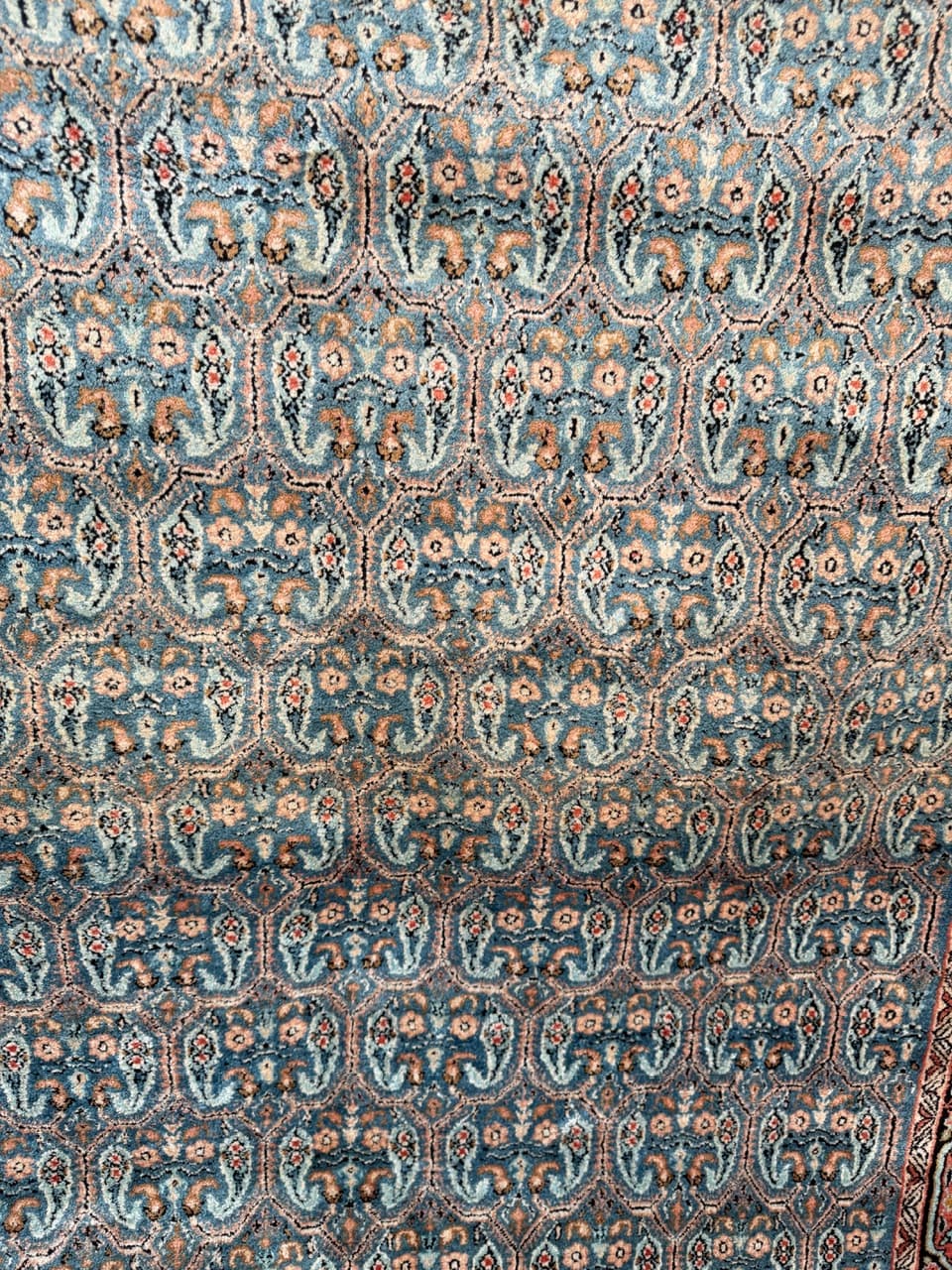 Dywan Ghoum/Qom 190x130 cm, turkusowy, jedwab, Indie - 177715