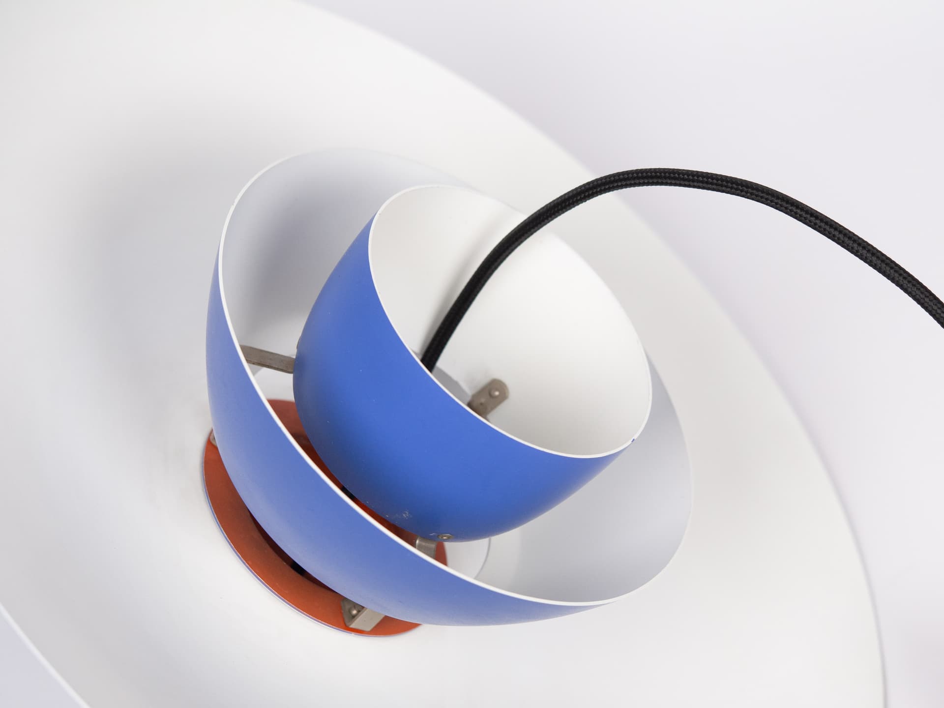 Lampa wisząca PH 4/3, niebieska, metal, proj. P. Henningsen, Louis Poulsen, Dania, lata 80. - 177732