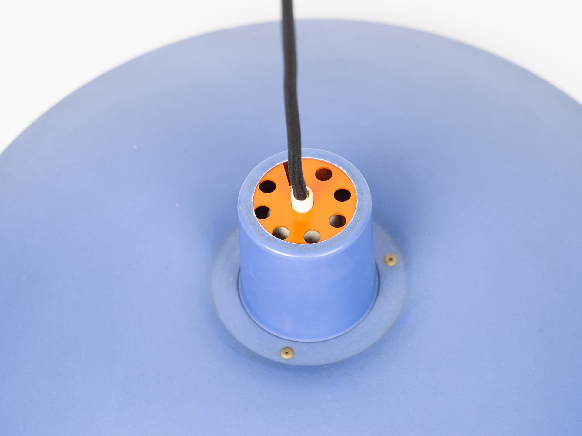 Lampa wisząca PH 4/3, niebieska, metal, proj. P. Henningsen, Louis Poulsen, Dania, lata 80. - 177738