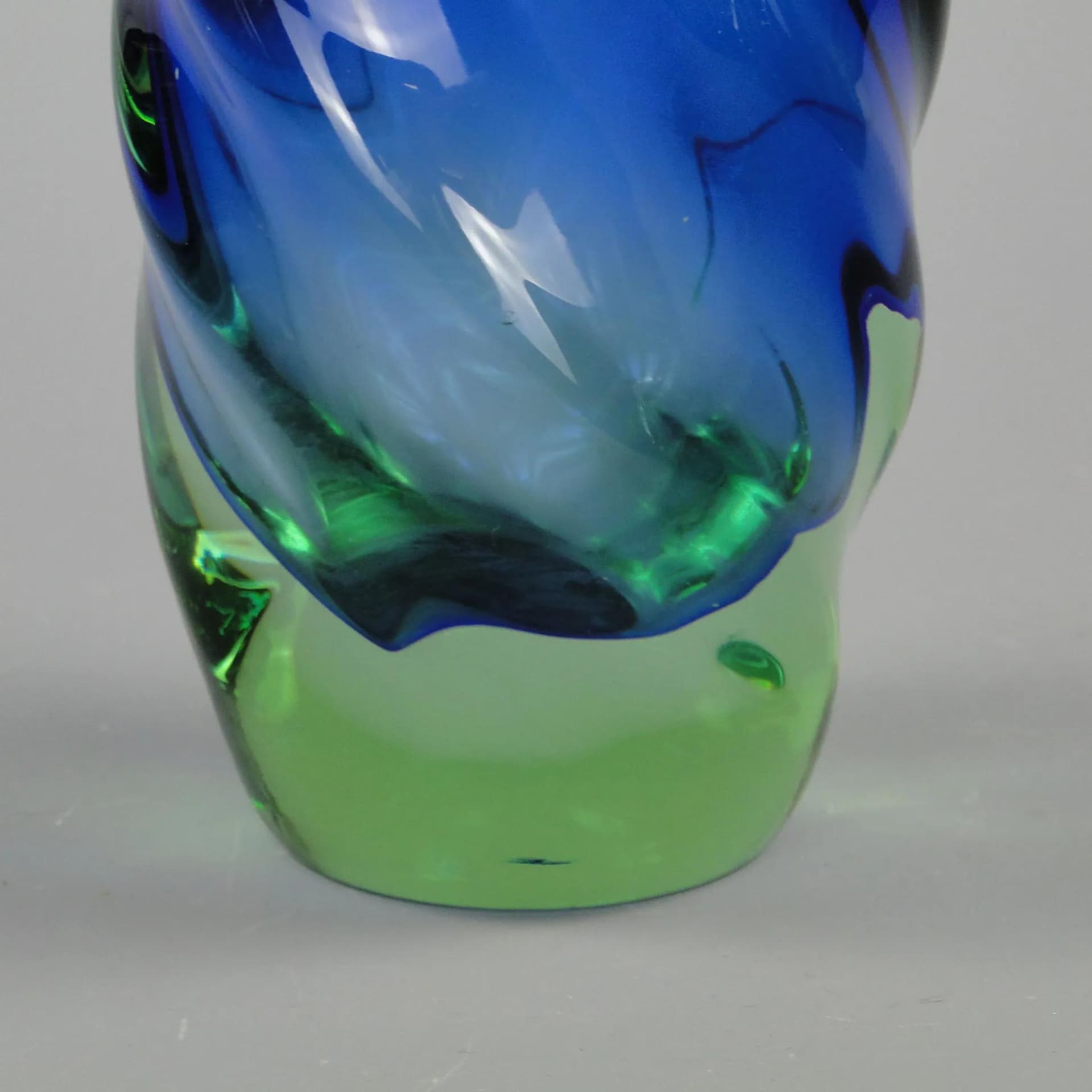 Vase, multicolor glass, by J. Beranek, Skrdlovice, Czechoslovakia, 1960s. - 12411